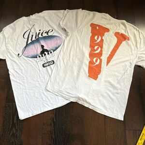 Juice wrld mens graphic t shirts lot of 2 size large white music rap